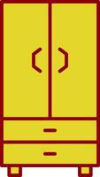 Cupboard Line Two Color Icon vector