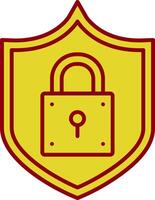 Lock Line Two Color Icon vector