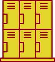 Locker Line Two Color Icon vector