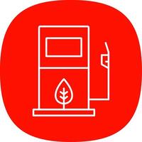 Bio Fuel Line Curve Icon vector