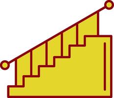 Stair Line Two Color Icon vector