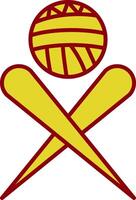 Knitting Needles Line Two Color Icon vector