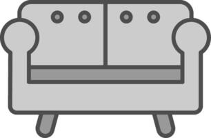Sofa Fillay Icon vector