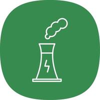 Pollution Line Curve Icon vector
