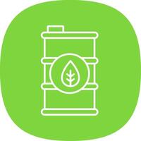 Eco Barrel Line Curve Icon vector