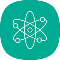 Nuclear Line Curve Icon vector