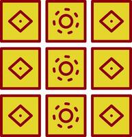Tiles Line Two Color Icon vector