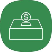 Alms Line Curve Icon vector