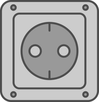 Socket Fillay Icon vector