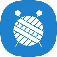 Knitting Line Two Color Icon vector