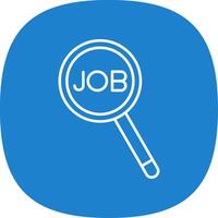 Job Search Line Curve Icon vector