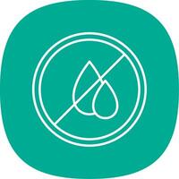 Water Scarcity Line Curve Icon vector