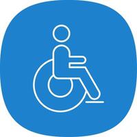 Disabled Line Curve Icon vector