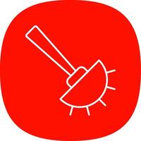 Toilet Brush Line Curve Icon vector