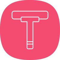 Squeegee Line Curve Icon vector