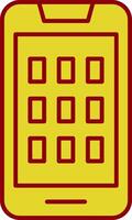 Mobile Line Two Color Icon vector