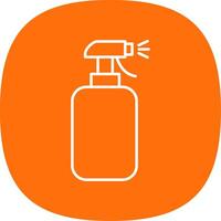 Cleaning Spray Line Curve Icon vector