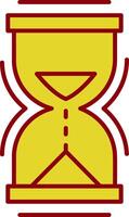 Hour Glass Line Two Color Icon vector