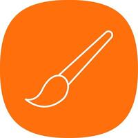 Brush Line Curve Icon vector