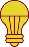 LED ligero línea dos color icono vector