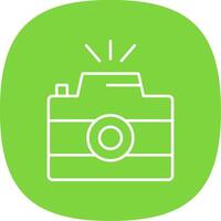 Photo Camera Line Curve Icon vector