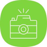 Photo Camera Line Curve Icon vector