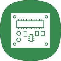 Pcb Board Line Two Color Icon vector