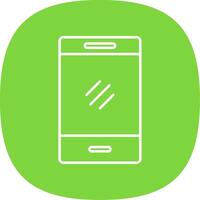Smartphone Line Curve Icon vector