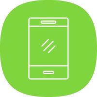 Smartphone Line Curve Icon vector