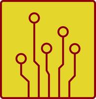 Circuit Line Two Color Icon vector