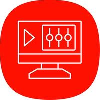 Editor Line Curve Icon vector