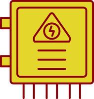 Fuse Box Line Two Color Icon vector