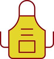 Apron Line Two Color Icon vector