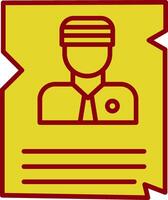 Wanted Line Two Color Icon vector