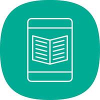 Ebook Line Curve Icon vector