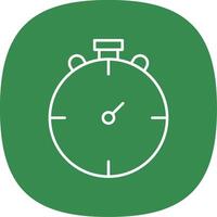 Stop Watch Line Curve Icon vector