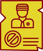 Blaklist Line Two Color Icon vector