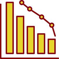 Decrease Line Two Color Icon vector