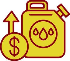 Oil Price Line Circle Icon vector