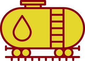 Oil Tank Line Circle Icon vector