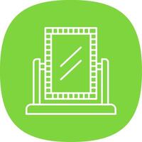 Mirror Line Curve Icon vector
