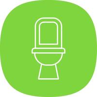 Toilet Line Curve Icon vector