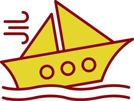 Shipwreck Line Two Color Icon vector