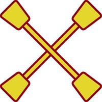 Paddles Line Two Color Icon vector