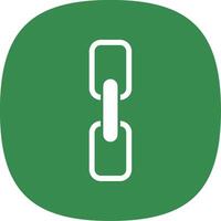 Chain Line Two Color Icon vector