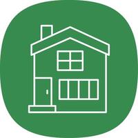 Roof Line Curve Icon vector
