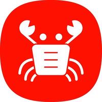 icono de dos colores de línea de cangrejo vector
