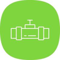 Pipe Line Curve Icon vector