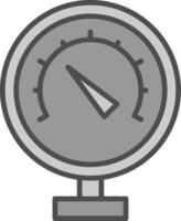 Pressure Meter Fillay Icon vector