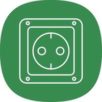 Socket Line Curve Icon vector